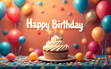 Happy Birthday Malaysia Greeting Card. High quality