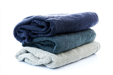 a stack of three towels sitting on top of each other