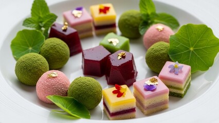 Elegant Assortment of Miniature Desserts A Feast for the Eyes and Palate Delightful Confections