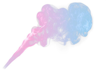 Fototapeta premium Colorful Smoke Streak with Motion Overlay Effect Isolate on Transparent Background, cutout, png