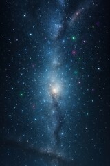 Fototapeta premium Star field with nebula and bright core in deep night sky