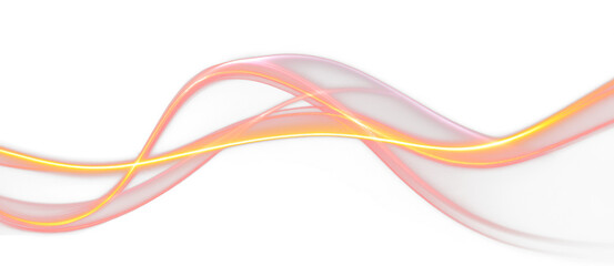 Vibrant Digital Stream Overlay with Fluid Light Effects Isolate on Transparent Background, cutout, png