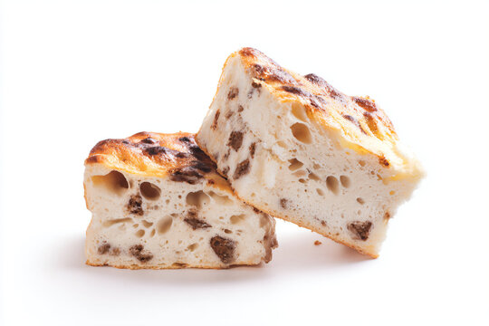 a couple of pieces of bread that are on a table - Powered by Adobe