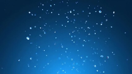 Abstract falling crystal shapes on a blue background seamless looping motion design - Powered by Adobe