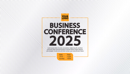 Stylish vertical poster template for professional seminars, networking meetups, or executive workshops. Clean layout with bold typography and abstract lines.