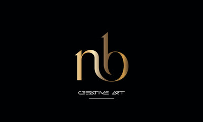 NB, BN, N, B abstract letters logo monogram