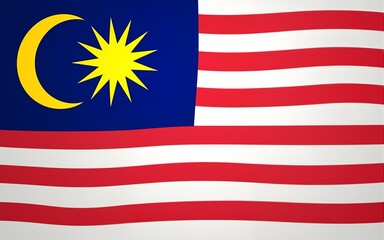 Malaysia independence day background template with national flag illustration. High quality