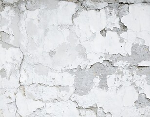 Obraz premium Weathered white cracked wall