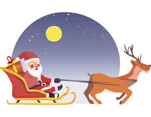 トナカイとサンタクロース