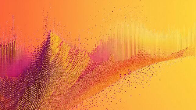 Yellow background with orange and purple lines