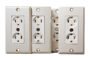 electrical outlet isolated on white background