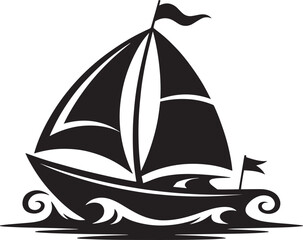 Sailboat Vector Illustration Nautical Vessel Maritime Transport Sea Ocean Water Design