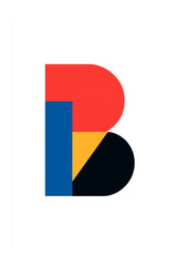letter B logo bauhaus style