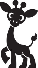 Silhouette Giraffe Illustration Whimsical Animal Art for Children's Decor and Playful Designs on Transparent