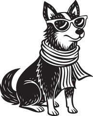 Cartoon cat and dog vector illustration