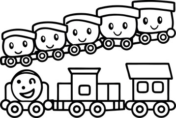 train with a train coloring page