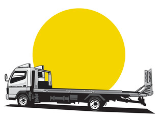 isolated towing car design vector illustration graphic