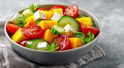 Colorful salad in bowl