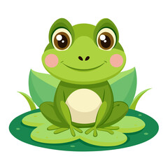 Happy Frog Cartoon Vector