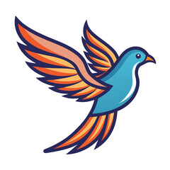 Flying Bird Line Art