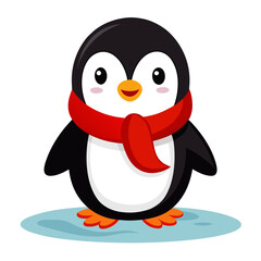 Cute Winter Penguin Illustration