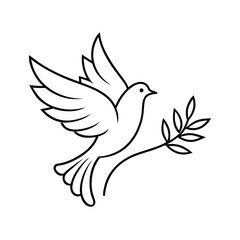 Dove of Peace Line Art