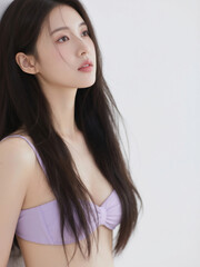Fototapeta premium 스트랩 스포츠 브라 여성 화보컷, Strappy Sports Bra Lookbook for Women