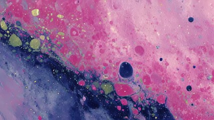 Pink and purple abstract fluid art with paint drips and splatter. Creative background for graphic design, wallpaper, and digital art. Colorful acrylic pouring technique. - Powered by Adobe