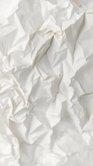 Obraz premium Close up of crumpled white paper with sharp folds and shadows texture background