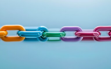 Obraz premium Colorful chain with a rainbow of colors