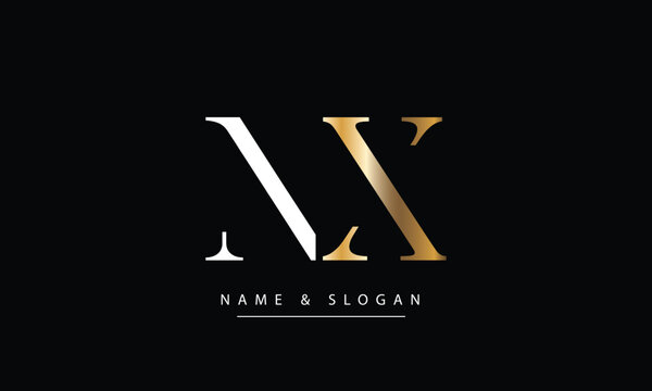 NX, XN, N, X Abstract Letters Logo Monogram