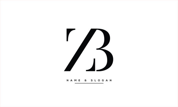 ZB, BZ, Z, B Abstract Letters Logo Monogram