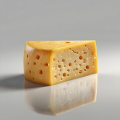 A Perfect Slice of Swiss: Golden Dairy Delight with Iconic Holes