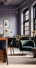 Fototapeta premium Modern workspace with warm, muted colors