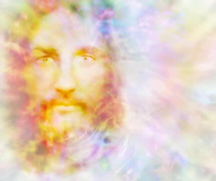 The beautiful face of Jesus, dreamlike, speaking to you in your dreams, with words of love and kindness