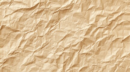 Textured, crumpled beige paper background