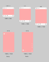 instagram social media post template ratio 