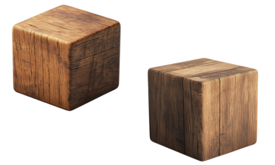 Rustic wooden cubes for home decor modern living room 3d render cozy environment artistic perspective