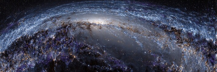 広大な銀河系、星々の川、宇宙空間の壮大な眺め