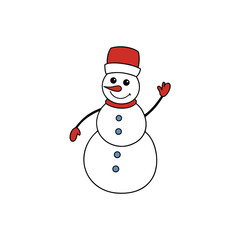 snowman on a white background