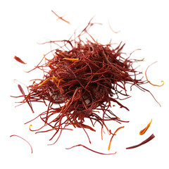Fototapeta premium PNG Dried Saffron Threads in isolated on white background
