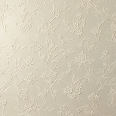 High-Resolution Embossed Stationery Paper Texture in Soft Ivory with Luxurious Floral Patterns and Subtle Shadows for Elegant Invitations and Premium Print Design