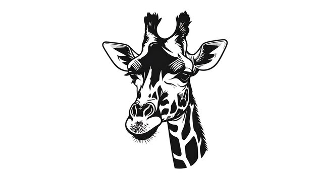Giraffe head illustration