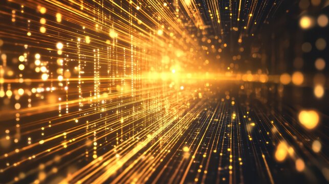 Bright yellow line of dots that are all connected