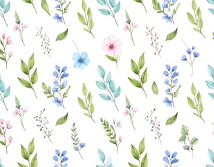Delicate floral pattern with pastel colors