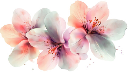 Obraz premium pastel flowers on white background