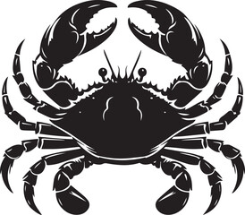 Crab Silhouette Vector Illustration – Marine Sea Animal Icon