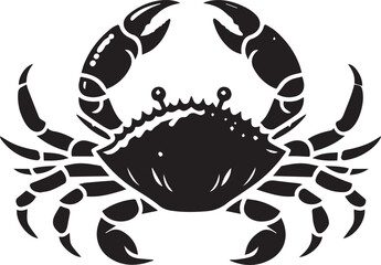 Crab Silhouette Vector Illustration – Marine Sea Animal Icon
