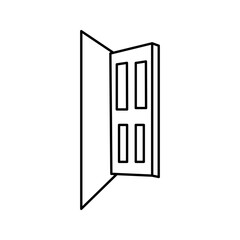  house door vector icon white on background