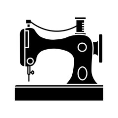  sewing machine white on background